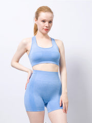 Bodycon Bra & Shorts Set Yoga Running Sports Fitness