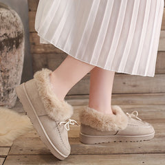 Winter Snow Boots Plush Fur Lined Keep Warm Short Boots