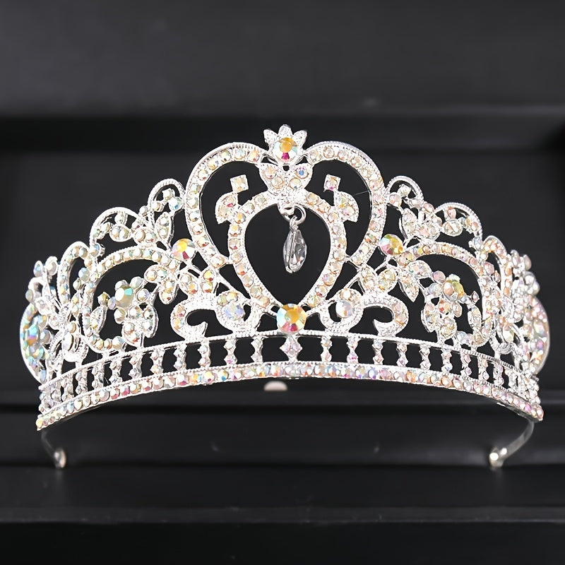 Wedding Silver Rhinestone Princess Tiara Crown Headband