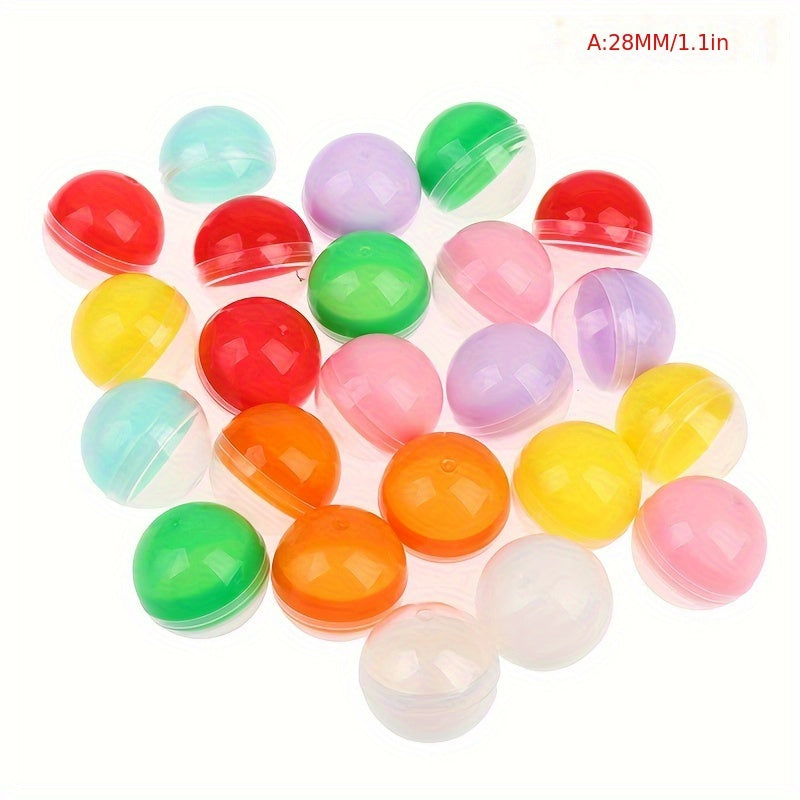 100Pcs Plastic Toy Vending Capsules Clear Round Ball