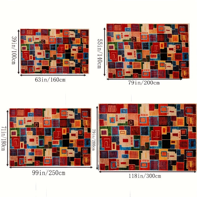 American Style Checkered Large Carpet Floor Mat - Home Decoration