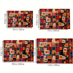 American Style Checkered Large Carpet Floor Mat - Home Decoration