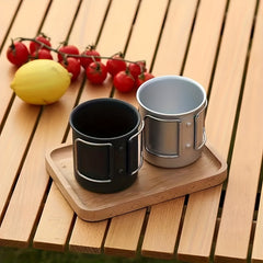 Portable Folding Aluminum Water Cup for Camping Picnic Hiking