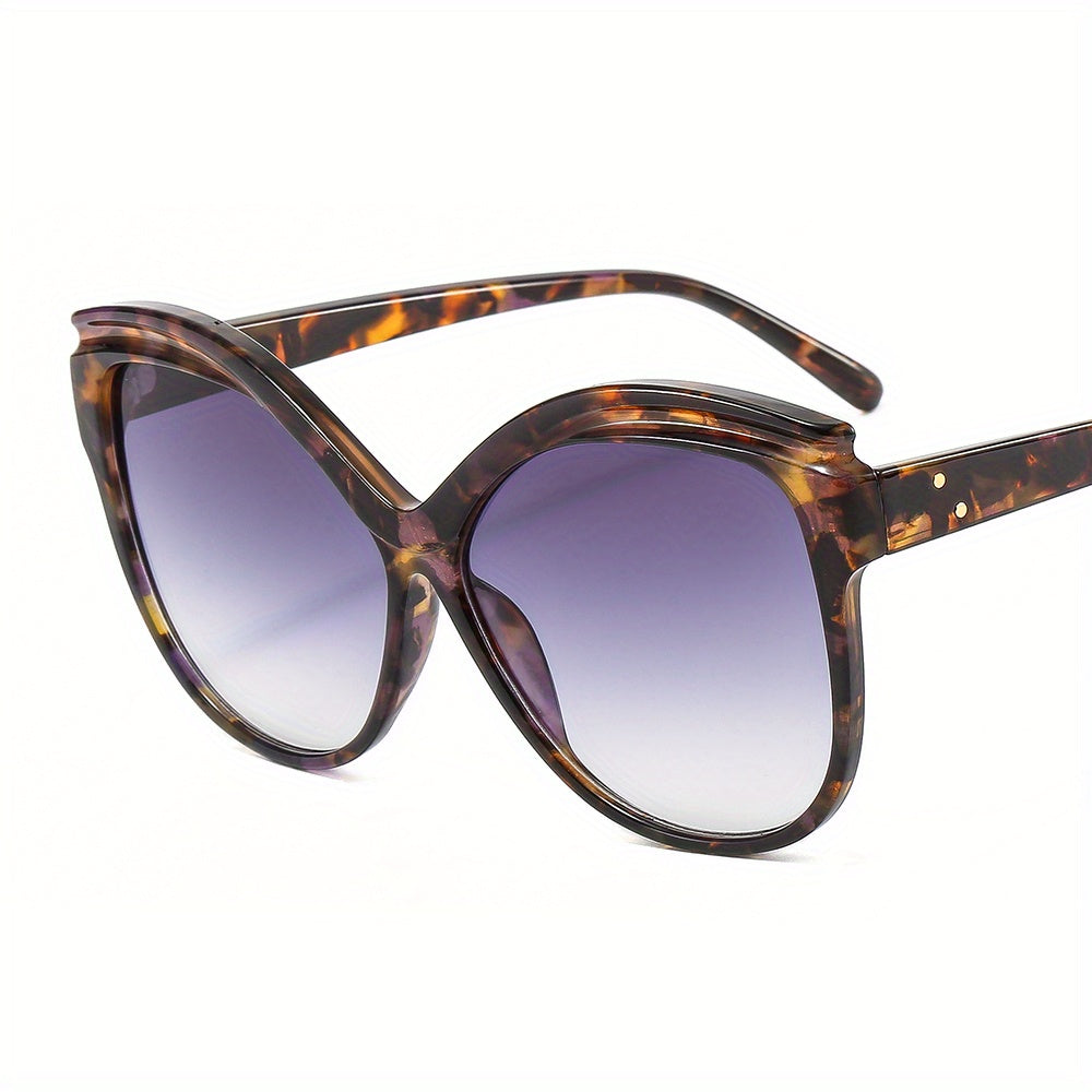 Oversized Cat Eye Sunglasses Gradient Lens Owl Frame Glasses UV400