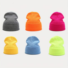 Outdoor Solid Knitted Hat for Men and Women
