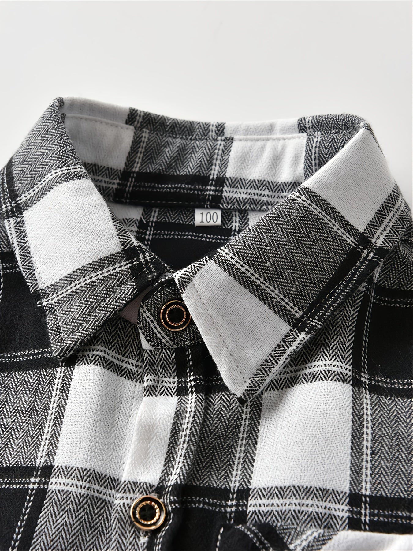 Baby Plaid Shirts Long Sleeve Button Down Blouse Tops For Boys And Girls