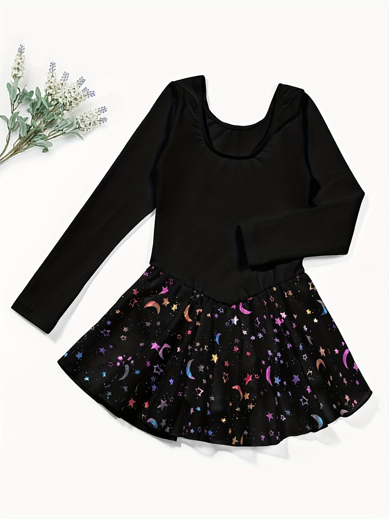 Girl's Starry Graphic Fancy Dance Dress Ballet Dress