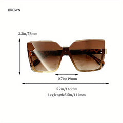 Metal Half Frame Sunglasses Sunscreen High-end Glasses