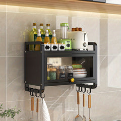 Heavy Duty Wall Mounted Storage Cabinet with Doors and Hooks