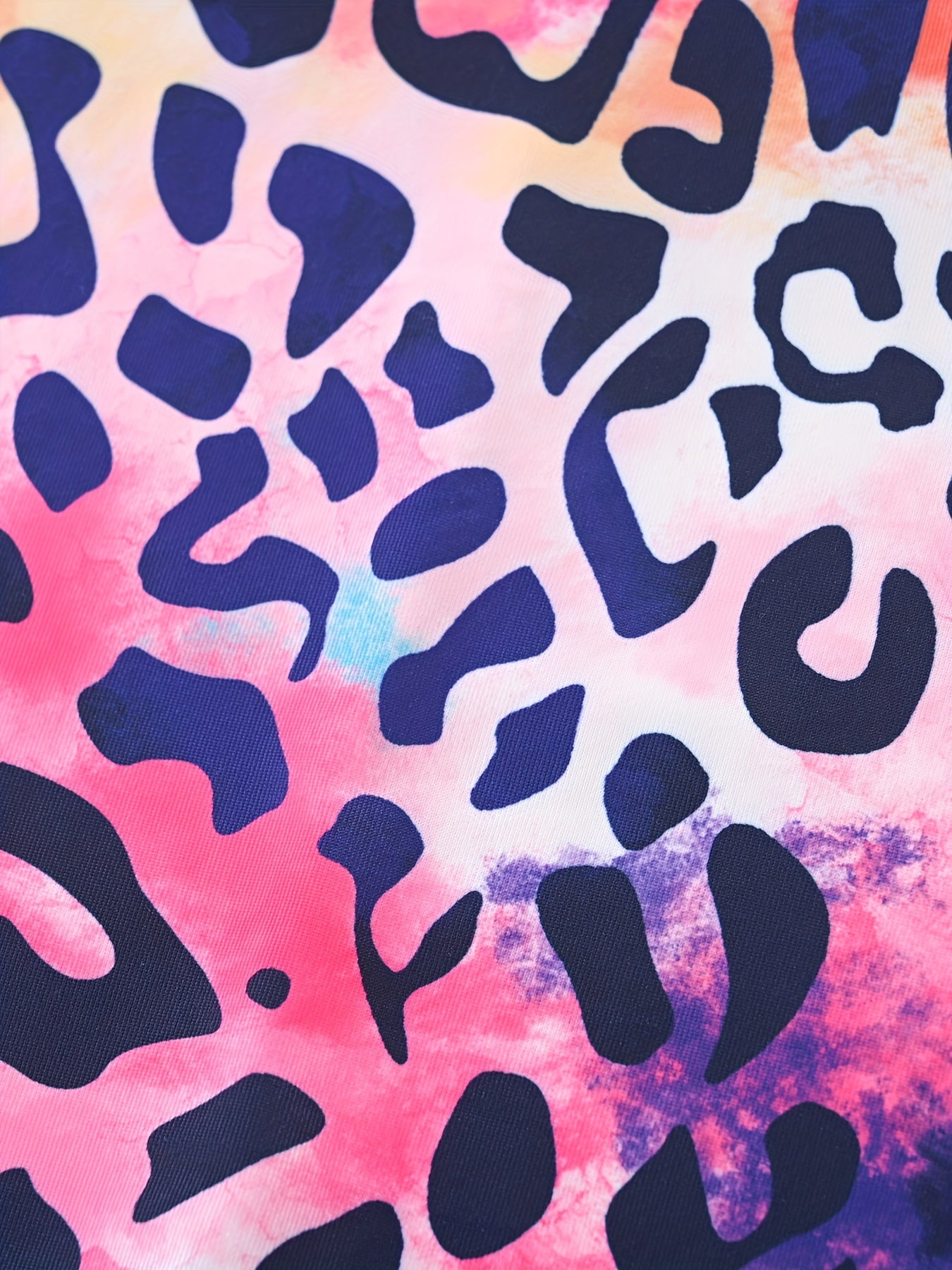 Colorful Leopard Cami Rompers For Toddler Girls