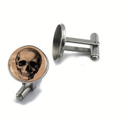 Antique Anatomy Skull Cufflinks Gothic Skeleton Jewelry