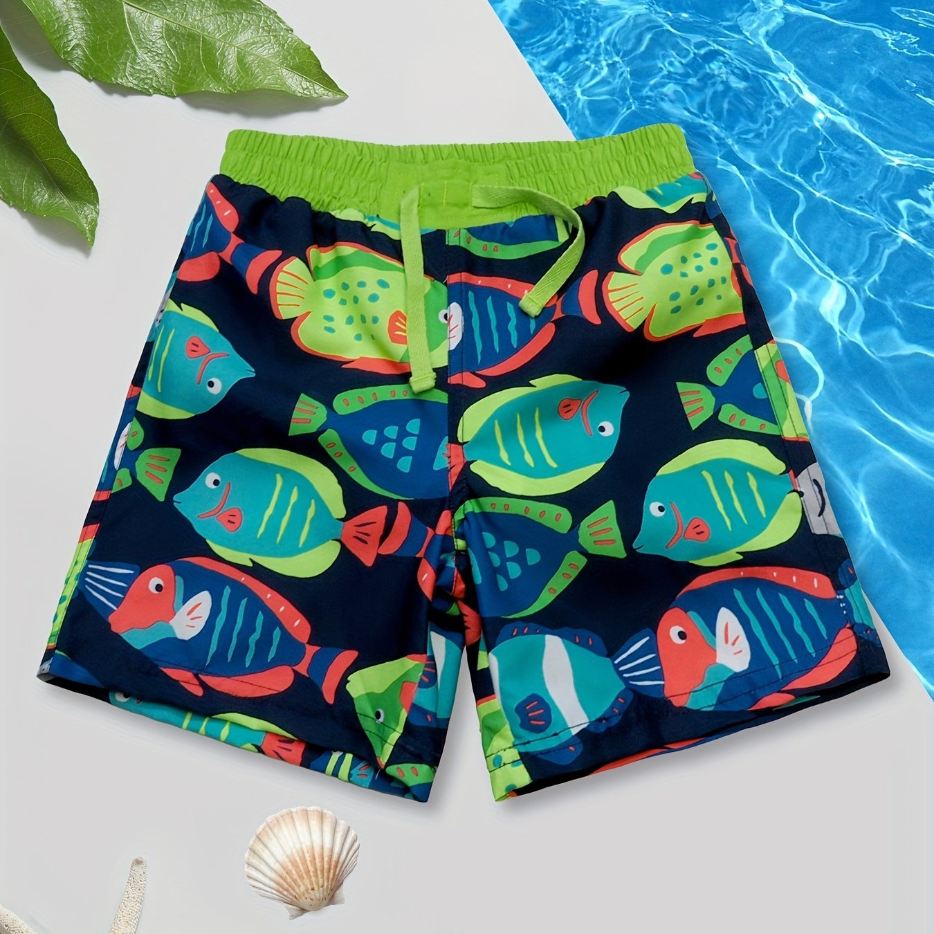Boys Teen Cartoon Swim Trunk for Summer Beach Holiday