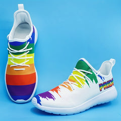 Rainbow Pattern Lightweight Running Shoes Breathable Sport Jogging