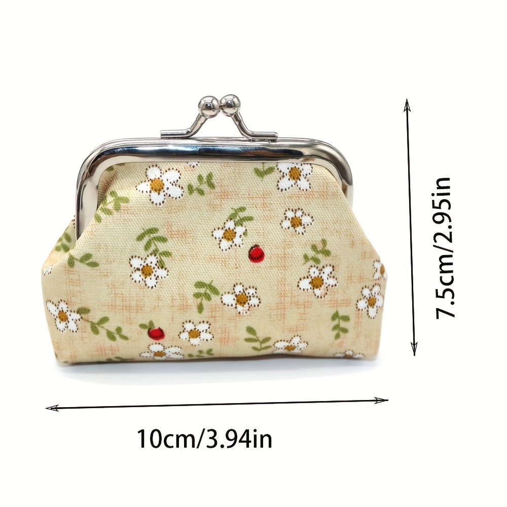 Girls Flower Pattern Coin Purse Bag Key Bag Birthday Gift Money Bags