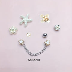 14pcs Crocodile Sandal Topper DIY Removable Flower Buckle