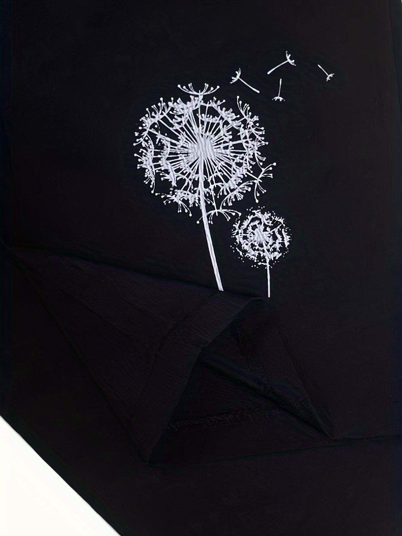 Dandelion Print Elastic Waist Pants for Women