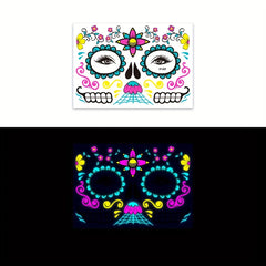 Luminous Fluorescent Stickers Halloween Dress Party Tattoo Stickers