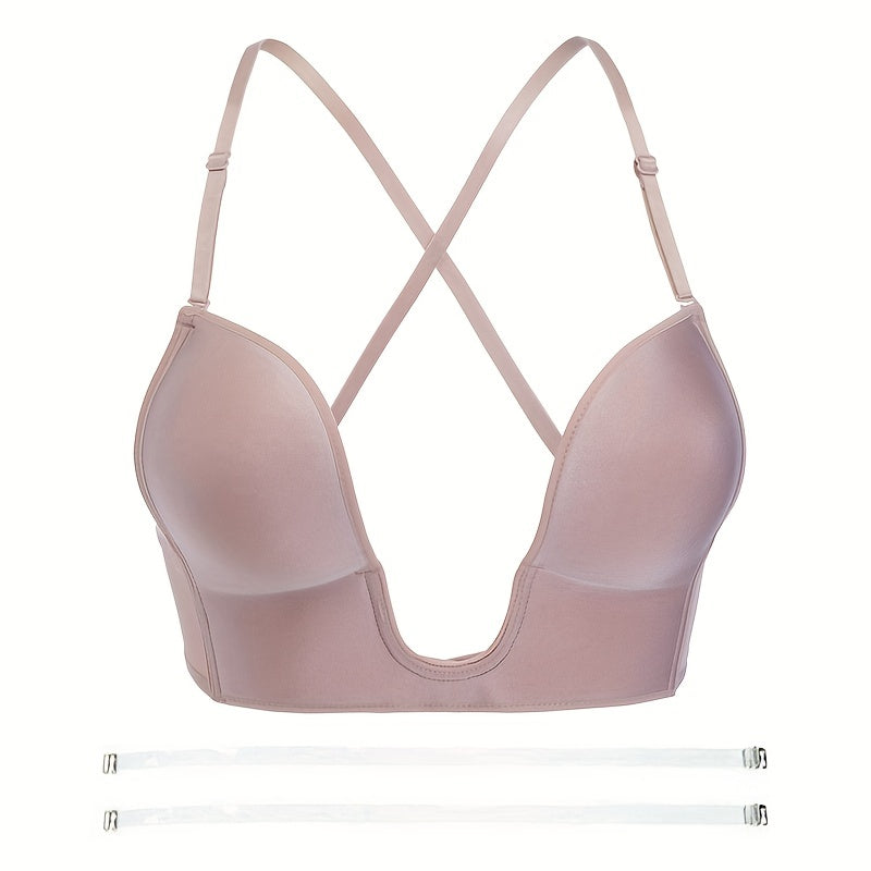 Soft Plunge Bra Breathable Women's Lingerie