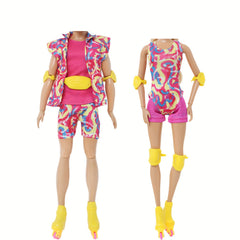 Roller Skating Doll Clothes Set for Men and Women
