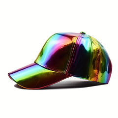 Y2K Laser Baseball Cap Colorful Waterproof Sun Hat