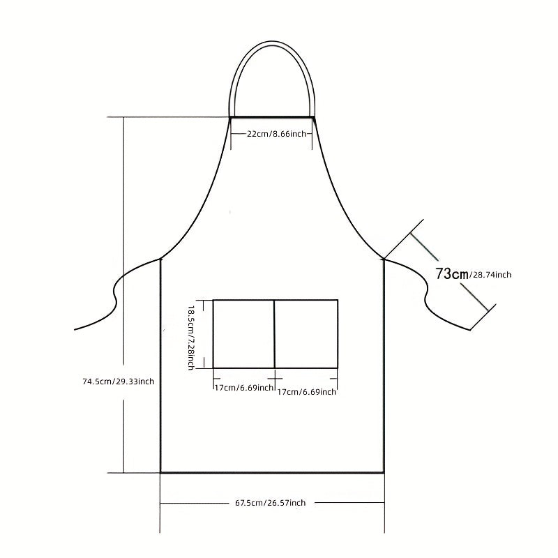 Adjustable Shoulder Straps Apron w/ Pockets - Restaurant Cooking