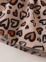 Baby Girls Spaghetti Strap Dress Headband Hearts Print Baby Clothes