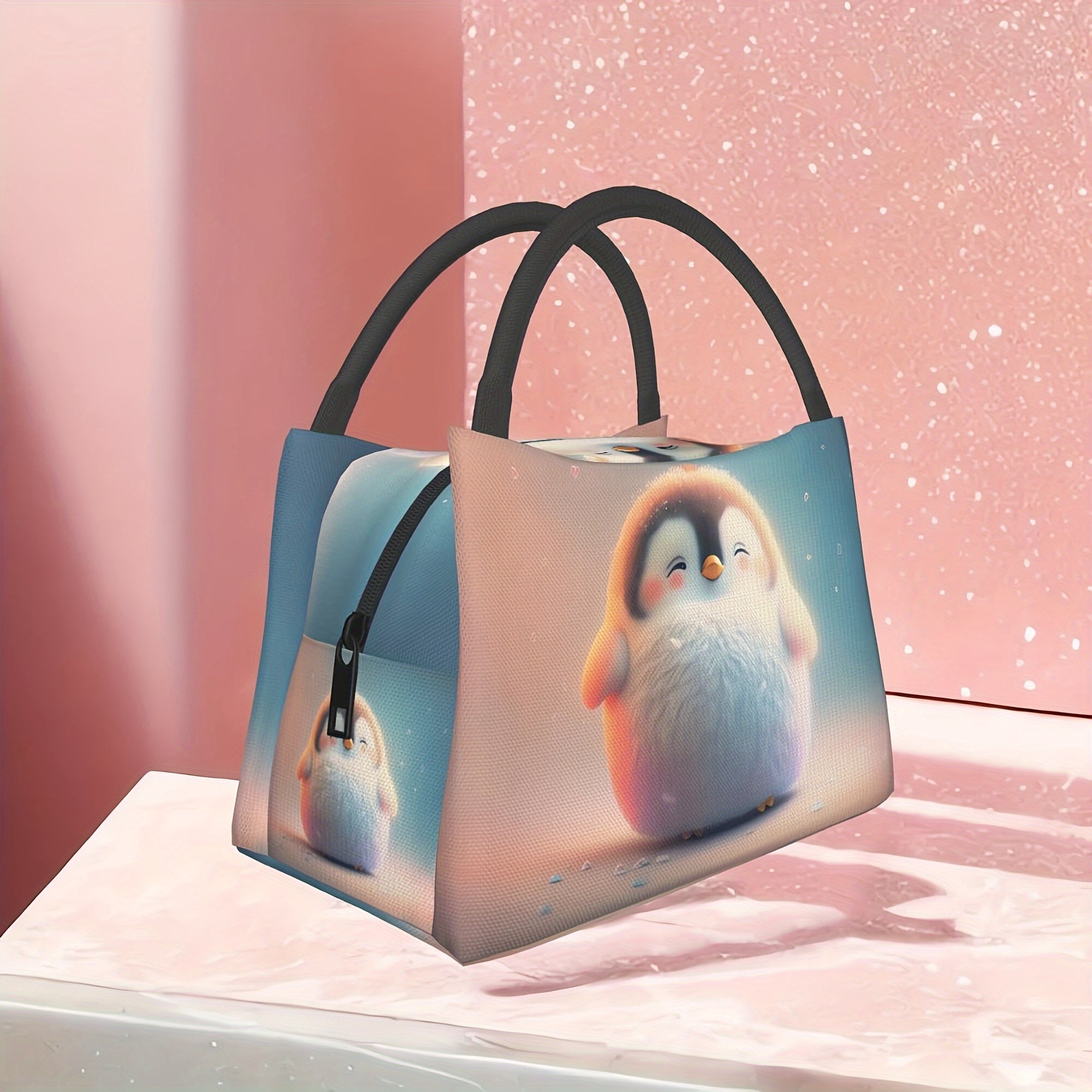 Penguin Insulated Lunch Bag for School Office Picnics