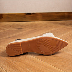 Women's Ruched Ballet Flats Pointed Toe Cut Out Slip On Shoes