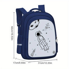 Astronaut Pattern Cartoon Backpack for Students 5-12