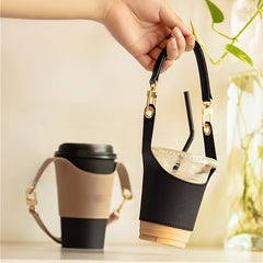 PU Leather Sleeve for Coffee Cup Tea Cup Water Bottle Outdoor Camping Travel