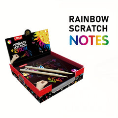 100pcs Scratch Art Paper Set With Wooden Pencil & Painting Template