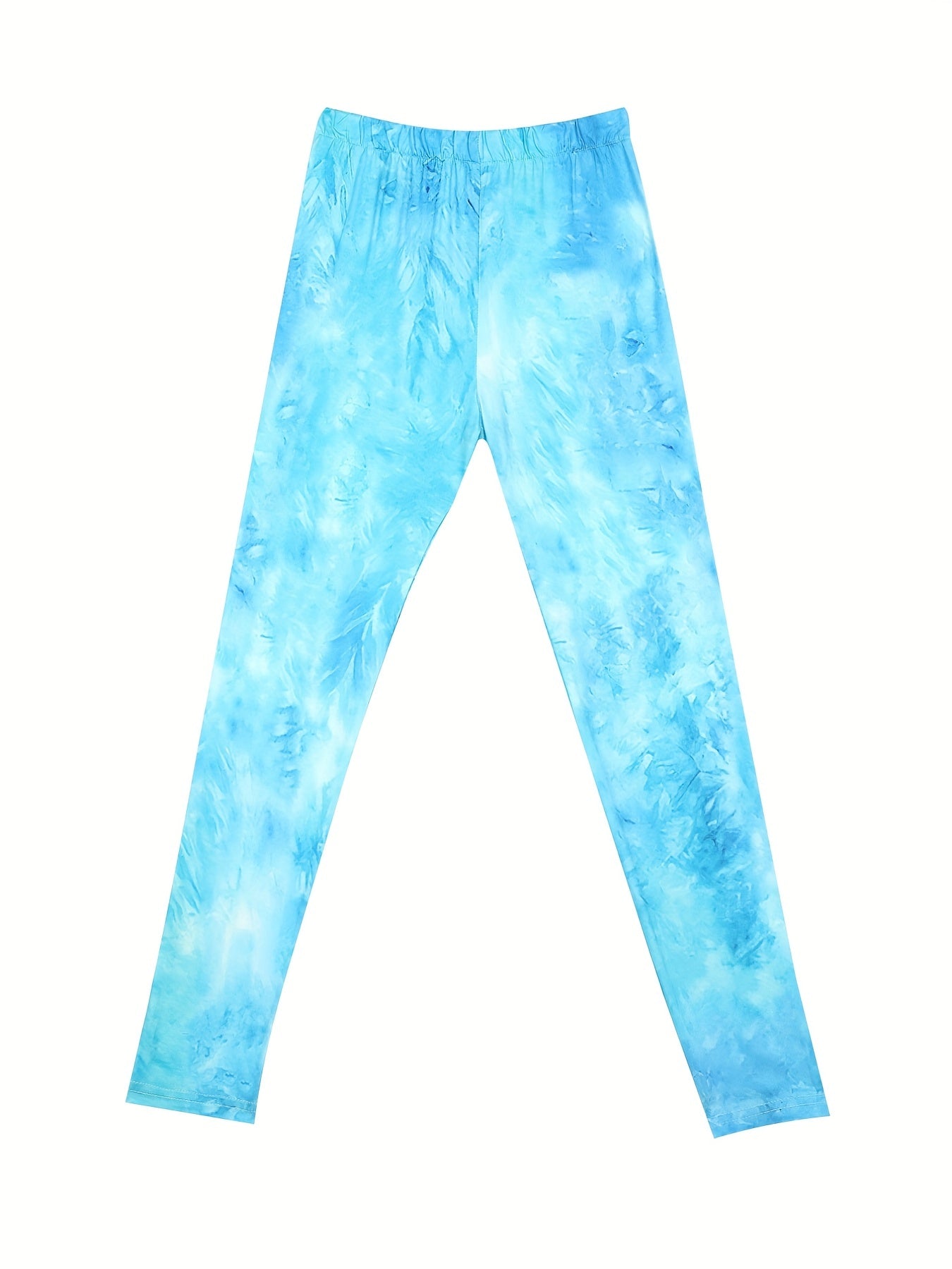 Ice Effect Tie Dyed Girl Leggings Graphic Tights Slim Pants Costume
