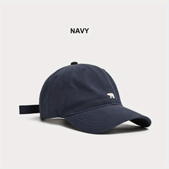 Polar Bear Embroidered Washed Cloth Baseball Cap Unisex Sunshade Denim Hat