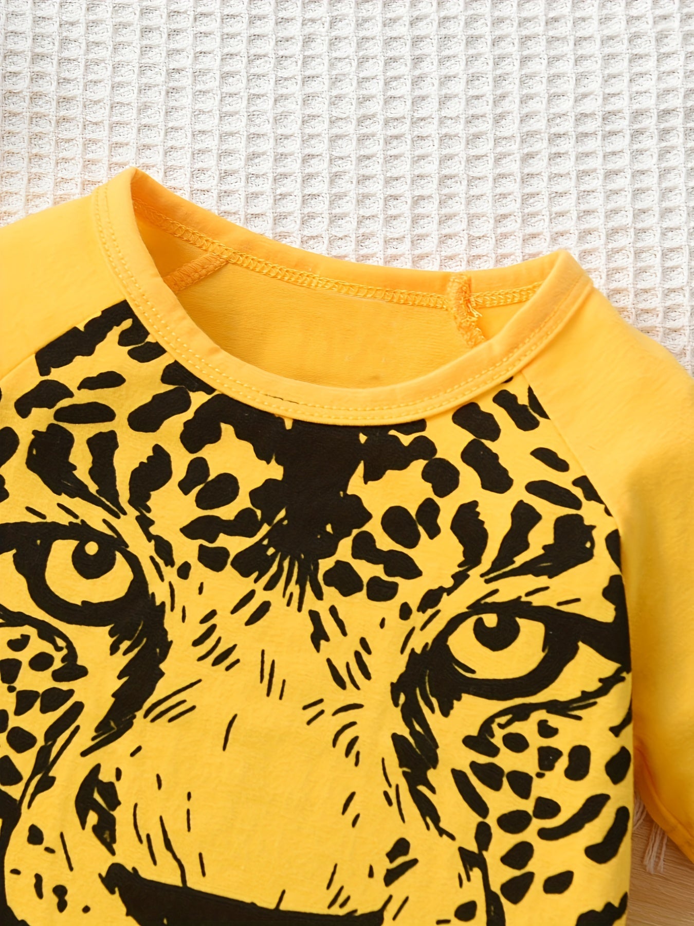 Boys Leopard Casual Outfit T shirt & Shorts Set Summer Kids Clothes