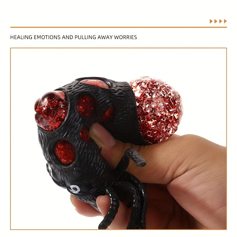 Halloween Squishy Stress Balls Fidget Toys Spider Squeeze Ball Toys For Kids