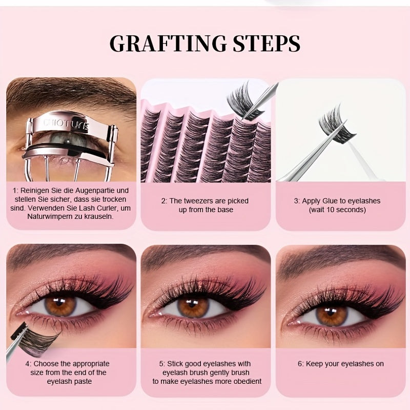 140 Pcs Cluster Lashes 8 16mm Eyelash Clusters Soft & Comfortable