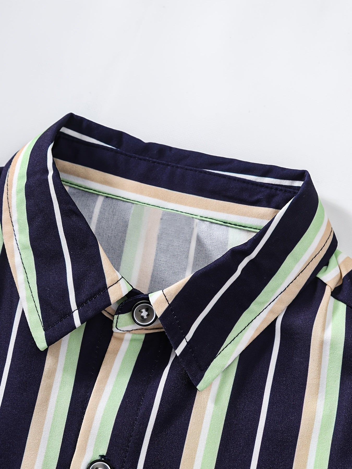 Boys Striped Short Sleeves Shirt For Summer Kids Clothes