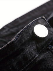 Men's Slim Fit Ripped Jeans - Distressed Stretch Denim Pants