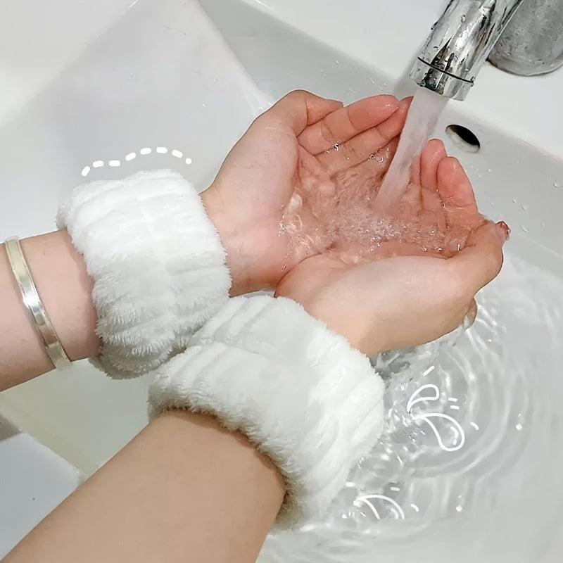 Solid Plush Wrist Band 2pcs for Girls