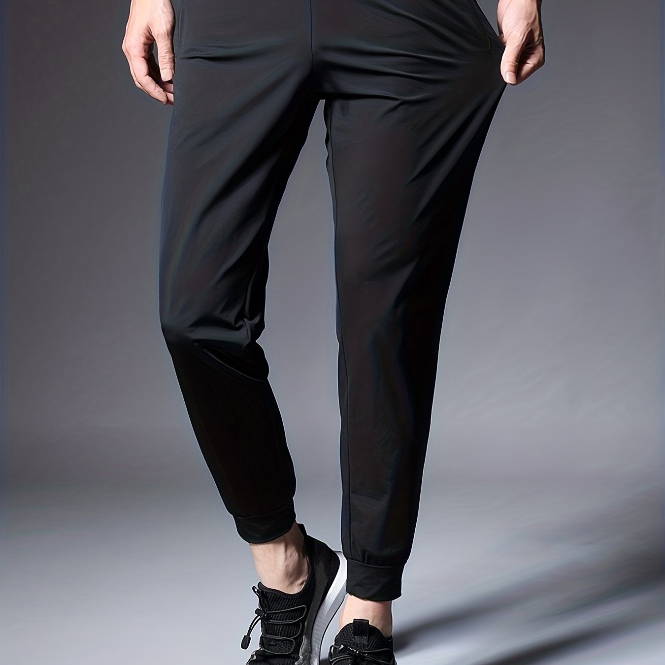 Classic Quick Drying Comfy Joggers Men's Casual High Stretch Loose Fit Pants