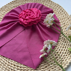Baby Girls Flowers Decor Cap Soft Hair Wrap Head Accessories