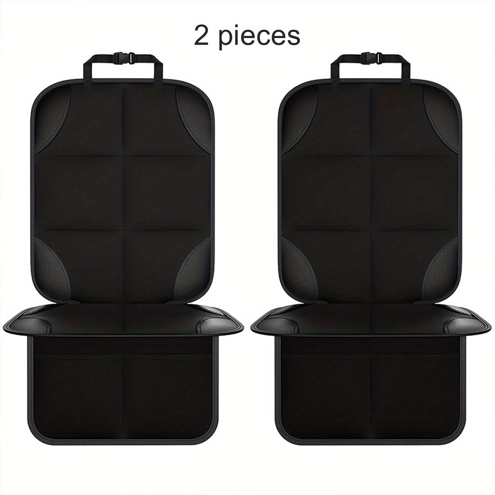 2pcs Car Seat Protectors With Thickened Pad And Non Slip Back Liner