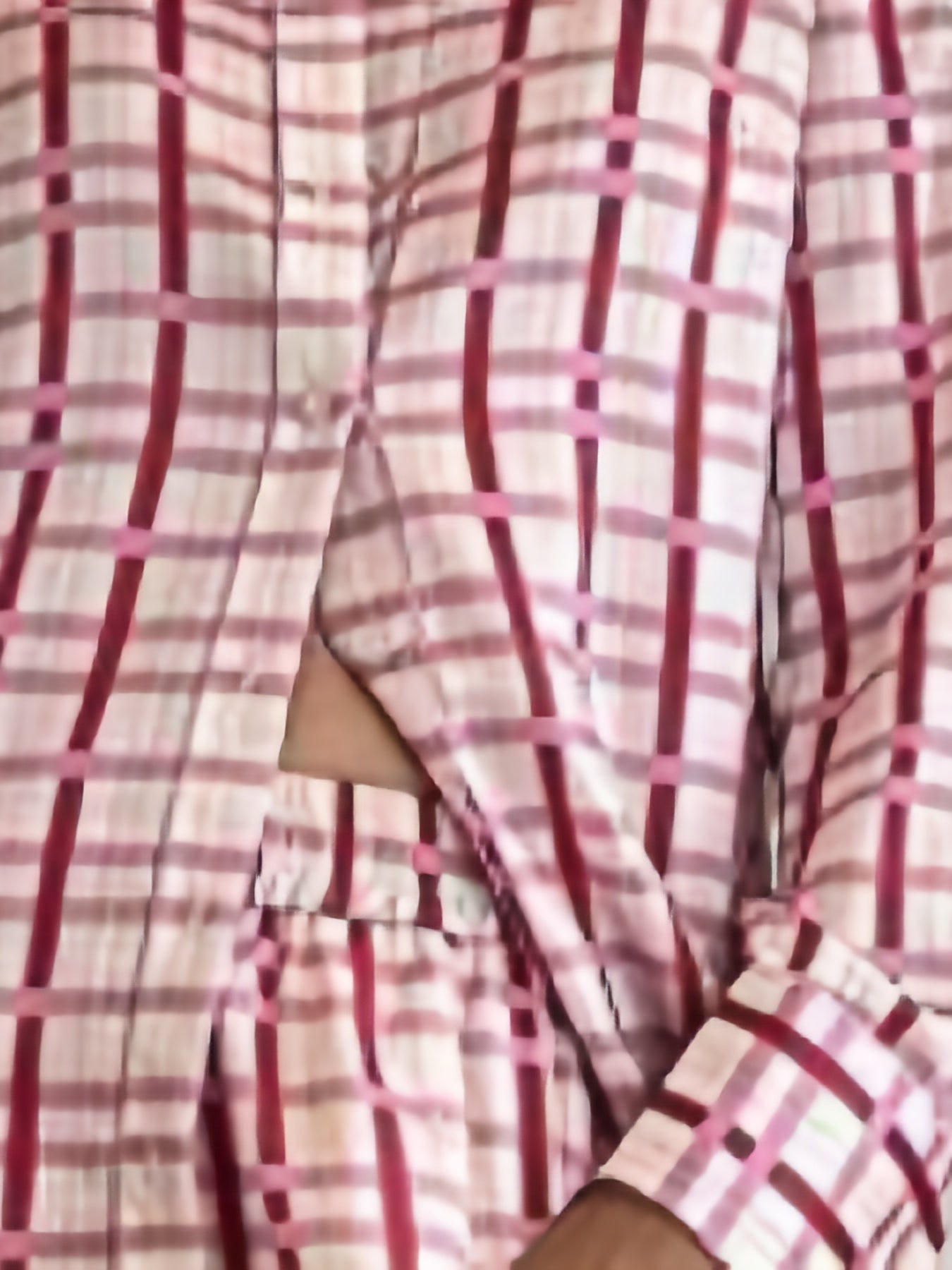Women's Plus Plaid Button Up Shirt & Wide Leg Pants Set
