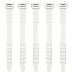 10pcs Silicone Zip Ties Fishbone Shape Cable Straps for Wire Management