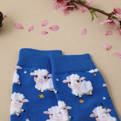 Cartoon Sheep Print Socks Women's Stockings