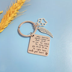 Stainless Steel Dog Memorial Keychain