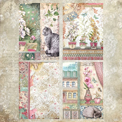 8sheets A5 Vintage Style Scrapbooking Paper Pack
