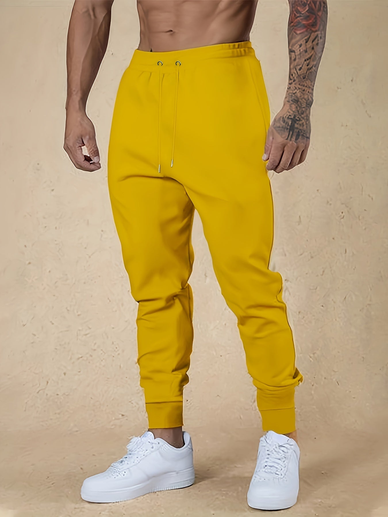 Men's Drawstring Sweatpants Casual Jogger Pants for Autumn Winter