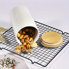 Kitchen Coffee Jar With Bamboo Lid Food Storage Box Spice Jars Set