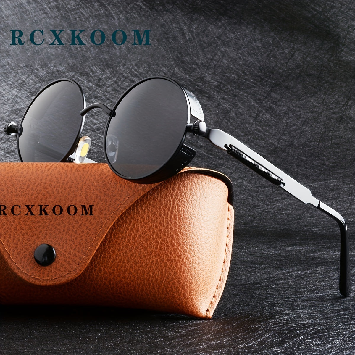 Vintage Metal Steam Punk Sunglasses Polarized Round Frame Mens Womens
